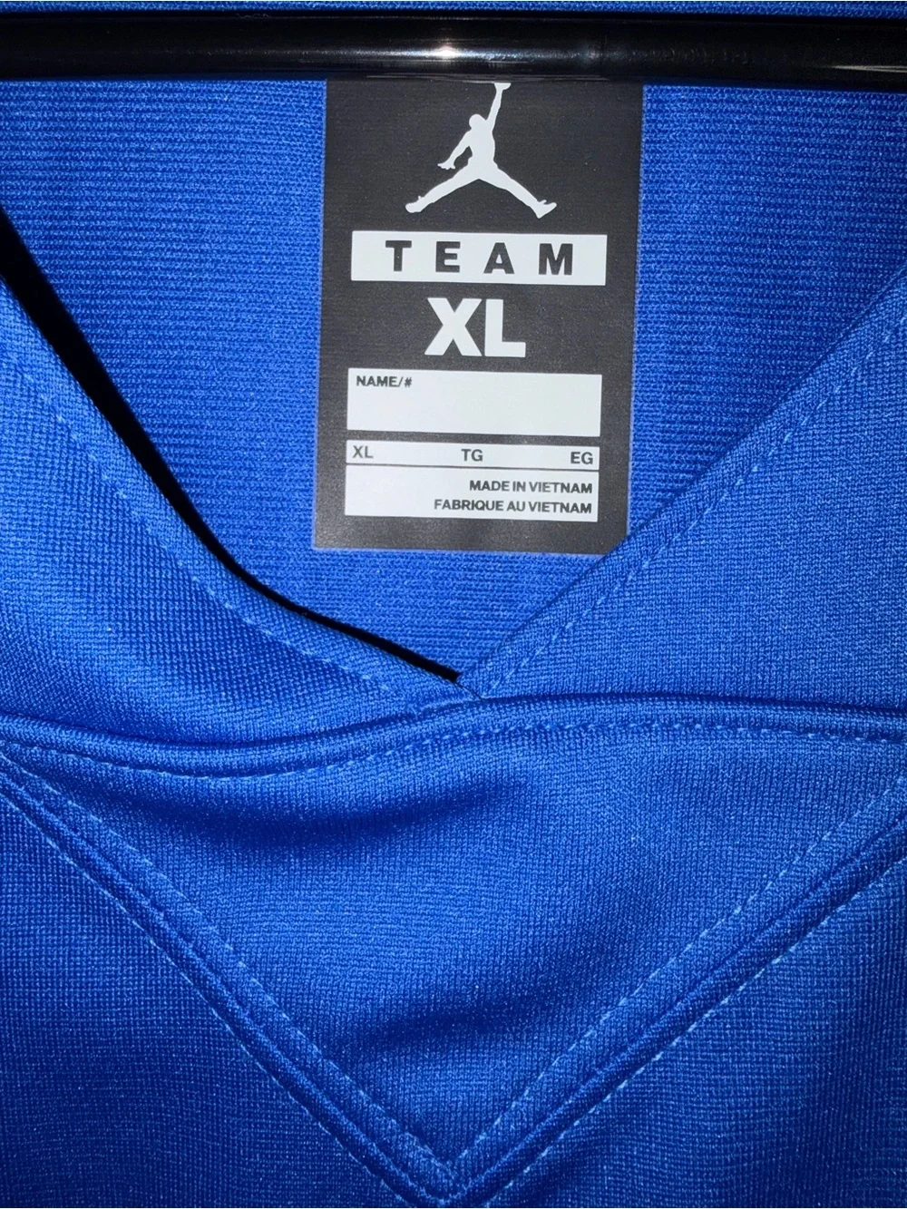 Jordan Men’s Royal Blue #7 Football Jersey with White & Orange Trim